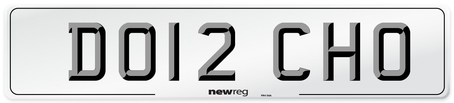 DO12 CHO Number Plate from New Reg